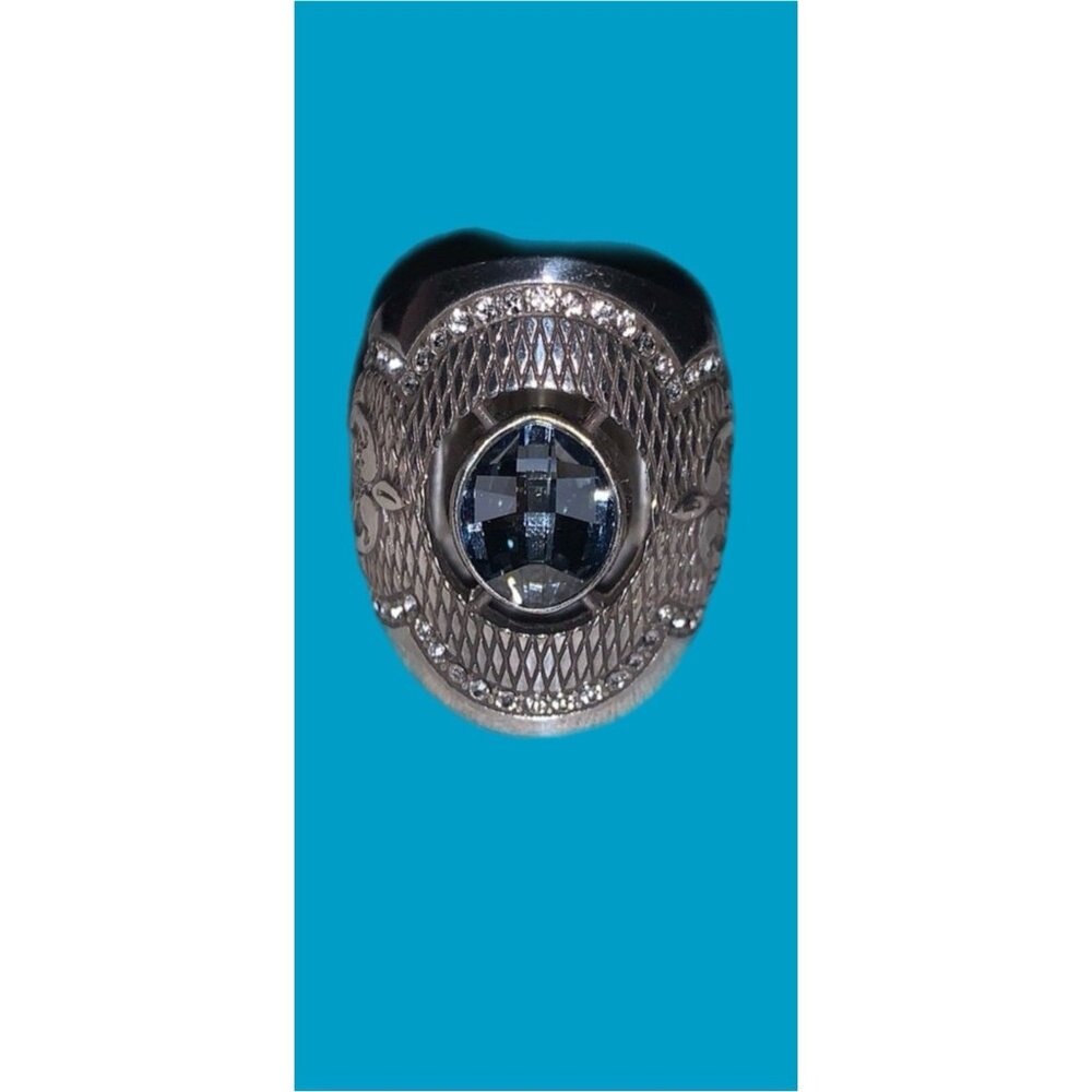 Brighton Love Padlock Ring, Silver Finish, Swarovski Crystals J61982 Size 8 - Picture 3 of 10